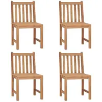 vidaXL Trädgårdsstolar 4 st massiv teak