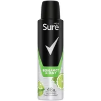 Sure Men Bergamot & Mint Anti-Perspirant Deodorant Spray - 150 ml