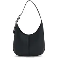 BOSS Faux-leather hobo bag with embossed logo
