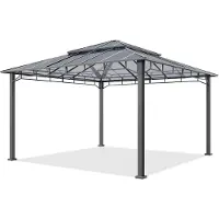 TOOLPORT Hardtop paviljong 4x4m, utan gardiner