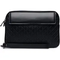 Calvin Klein Axelremsväska 'REFINED EMBLEM MIX POUCH BORSA' svart