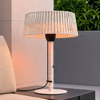 LUCANDE Pyravo terrassvärmare, beige, aluminium, höjd 70 cm, IP44 – , Pyravo, Beige, Metall, Modern