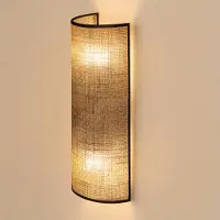 Duolla Vägglampa , Nature, Brun / rost, Vardagsrum, Tyg / textil, Boho