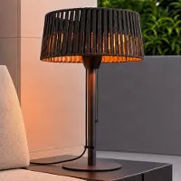 LUCANDE Pyravo terrassvärmare, svart, aluminium, höjd 70 cm, IP44 – , Pyravo, Svart, Metall, Modern