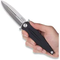 ANV Knives Z400 BB - Sandvik Stonewash - Dural fällkniv, svart