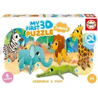 Educa 3D Pussel - 19 Delar/5 Figurer - My First - Jungle - - One Size - Pussel
