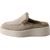 Calvin Klein Suede And Faux Fur Platform Mules
