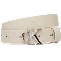 Calvin Klein Leather Monogram Logo Belt