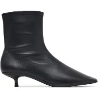 Calvin Klein Leather Kitten Heel Ankle Boots