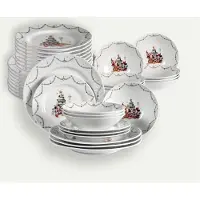 Fyrklövern Disney Jul tallriksset 36 delar, 12 pers Servis Tallrikar set