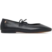 Tommy Hilfiger TH Monogram Leather Lace Up Ballerinas
