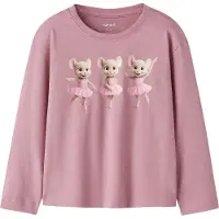 Name it T-shirt 'NMFVOTEA' kitt / pastelllila / ljusrosa