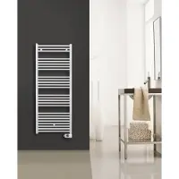 SOLAR PLUS Csslr Plus elektrisk handdukstork 1500 x 500 mm (H x B) 700 Watt, Vit RAL9016. Utrustad med avancerad digital (klock)termostat