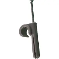 SOLAR PLUS Mepac plugclip med spik för kabel 8-11 mm. grå. Bor Ø 5,5 mm - (100 st.)