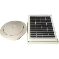 THERMEX ventilator med solcellpanel Sunmex single, levereras med väggventil Ø100 mm, luftmängd 0-30 m³/h