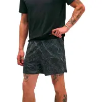 Hoka One One Glide 5 5" Shorts Black Grey, Size L