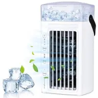 Mtp Products CF-002T Bärbar bordsmodell luftkylare - USB, pekskärm, 480ml vattentank - Vit