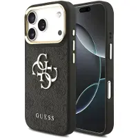 GUESS 4G Big 4G Classic Logo-fodral för iPhone 17 Pro / 18 Pro – Svart och guld