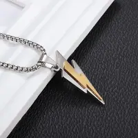 YIRAN Jewelry Japansk Nischdesign Trendigt Märke Blixt Halsband Trendiga Män och Kvinnor Hip Hop Lång Tröjkedja