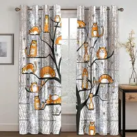Yiran Furniture Roliga Söta Kattfotavtryck Barns Mörkläggningsfönstergardiner för Barn Pojke Flickor Vardagsrum Sovrum Dekor Hög Skuggning Draperi W55 X H120cm X 2&Grommet Top