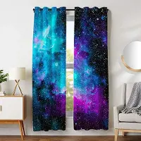 Yiran Furniture Anpassade Panda Galaxy Högskuggande Gardiner Draperier Vardagsrum Sovrum Heminredning Barnrum Tjocka Mörkläggningsgardiner Ny Stil W55 X H120cm X 2&HOOK