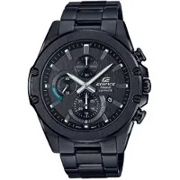 Casio Edifice Mode Affärer Herrar Ultratunn Stålarmband Visare Dubbel Display Kvartsverk Rostfritt Stålklocka Herrklockor EFR-S567DC-1A Random Watch Box,Black Dial
