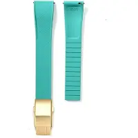Lanspo Fluorgummiklockarmband FKM Tropicrem 18/19/20/21/22mm Vikbart spänne Snabbfäste Klippbar storlek Armband för Män Kvinnor 21mm