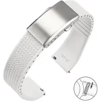 Lanspo Fluorgummiklockarmband FKM Tropicrem 18/19/20/21/22mm Vikbart spänne Snabbfäste Klippbar storlek Armband för Män Kvinnor 22mm
