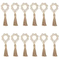 Semoic Set med Servettringar med 12 Delar Skrivbordsdekoration Country Style Servettring Bohemisk Skrivbordsdekoration