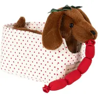 Konges Sløjd Gosedjur - Chorizokorv Dog - 14x27 cm - Brown - - One Size - Gosedjur