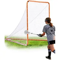 Vevor Lacrossemål, 1,8 x 1,8 m lacrossenät, stålram för trädgårdslacrosseträning, bärbart lacrossemål med bärväska, snabb och enkel installation, perfekt för ungdoms- och vuxenträning, orange