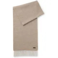 BOSS Double-faced scarf in wool with logo label