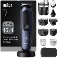 Braun All-in-One Series 7 AIO7580 - Trimmer - sladdlös - deep blue