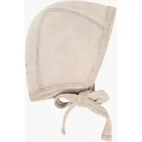 Huttelihut Hjälmmössa - Ullfleece - Camel Melerad - - 0-3 mån - Babyhjälm