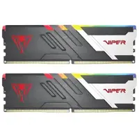 Patriot Memory Patriot Viper Venom RGB series - DDR5 - sats - 64 GB: 2 x 32 GB - DIMM 288-pin - 3000 MHz / PC5-48000 - CL36 - 1.35 V - ej buffrad - on-die ECC - mattsvart, silver, röd