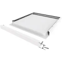 SOLAR PLUS Påbyggnadsram för LED platt panel 598x598x62 mm - Vit RAL9016 - kit för enkel montering