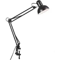 SOLAR PLUS ARCHI bordslampa E27 med klämma för fastsättning SVART