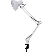SOLAR PLUS ARCHI bordlampa E27 med klämma för fastsättning VIT