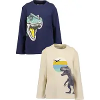 Blue Seven T-shirt ecru / marinblå / senap / grön