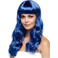 Generique Boland 85876, Maskeradperuk, Vuxen, Honkoppling, Polyester, Blå, 275 g