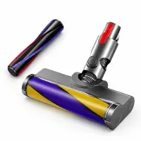 24hShop Dammsugarmunstycke med grön LED till Dyson V7/V8/V10/V11/V15 / Golvmunstycke med borstvalsar