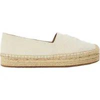 BOSS Espadriller i läder utan klack för kvinnor/damer (Ljusbeige)