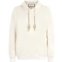Philipp Plein Washed Hoodie Tennis Club Crystals Crystal