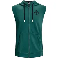 Under Armour Huvtröja utan ärmar för män med ”Project Rock”-tryck (Grön)
