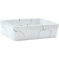 vidaXL Handfat vit rektangulär 46x35,5x13 cm keramik