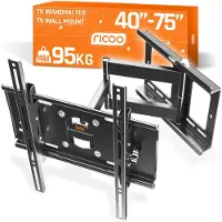 RICOO TV-fäste 31"- 65" ledad Justerbar Väggmontering (Renoverade C)