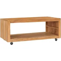 vidaXL Soffbord 110x60x40 cm massiv teak