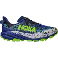 Hoka One One - Vandringsskor barn - Speedgoat 6 Youth Night Sky/Neon Lime för Unisex - Barnstorlek 3,5 US - Blå