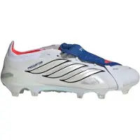 Adidas Predator Elite Fold-over Tongue FG Icon Takeover - Vit/Silver/Royal Blå - Gräs (FG), storlek 40