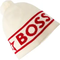 BOSS Unisex vuxen stickad mössa för vuxna (Vit)